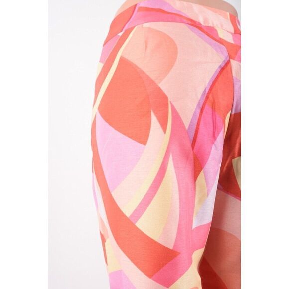 Vintage Jessica Ash Womans Capri Pants Size 10 Swirl Retro Geometric Pink NWT - Picture 5 of 7